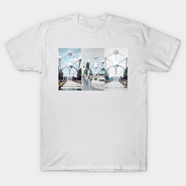 Brussels Atomium Photo Collage T-Shirt by Christine aka stine1